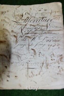 Abbreviated Manuscript Book of the Rules of French Versification Era 1st Empire