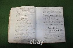 Abbreviated Manuscript Book of the Rules of French Versification Era 1st Empire