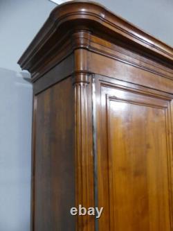 About Louis XVI Armoire with Fluting in Solid Cherry, Late 19th Century