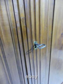 About Louis XVI Armoire with Fluting in Solid Cherry, Late 19th Century