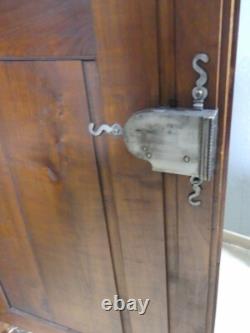 About Louis XVI Armoire with Fluting in Solid Cherry, Late 19th Century