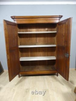 About Louis XVI Armoire with Fluting in Solid Cherry, Late 19th Century
