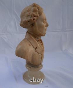 Alabaster Statuette of a Man, Louis XVIII Period, 19th Century