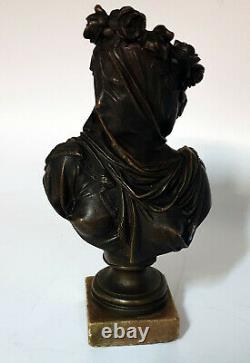 Albert Ernest Carrier Belleuse Bronze Vestale Veiled 19th Century