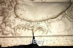 Alger. Handwritten Touching Map Made In The Era From Conquest. 1830