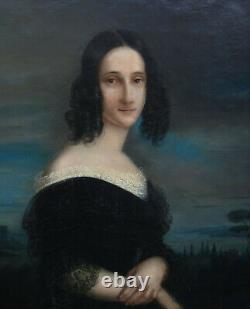 Amelie Baugé Grand Portrait Of Woman Epoque Louis Philippe Pst Of The 19th Century