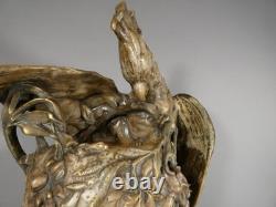 Amphora Austria, very large ceramic vase with cockatoos, late 19th century Amphora Austria, very large ceramic vase with cockatoos, late 19th century