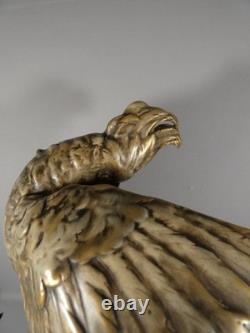 Amphora Austria, very large ceramic vase with cockatoos, late 19th century