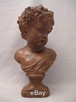 Ancient Bust Bacchus Bake Early Nineteenth Century
