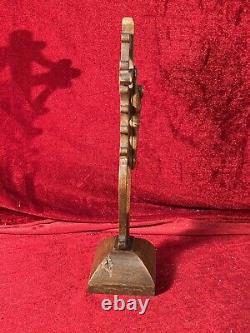 Ancient Crucifix Cross Christ In Wood Sculpted Age XVIII Or XIX