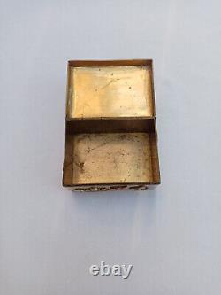 Ancient Japanese Brass Box, Red Copper, and Silver from the Meiji Period, 19th Century