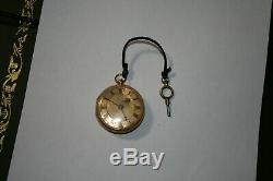 Ancient Nice Watch Coq Gold Push 18 K Dial Cartridge Time XIX