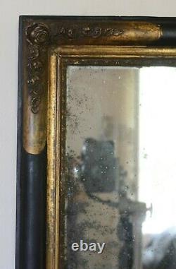 Ancient Period Mirror Restoration Gilded To Sheet Xixth. Mirror Specchio