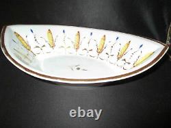 Ancient Porcelain Dish Painted Era Restoration XIX Th