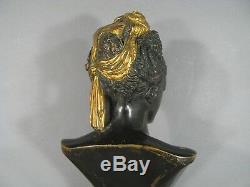 Ancient Sculpture Xixth Century Bust Bronze Diane Chasseress