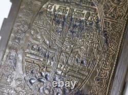 Ancient Travel Icon Panel in Bronze Russia Tsarist Era 18th-19th Century