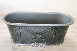 Ancient Tub In Galvanized Sheet Metal Of Empire Period Before The 19th Century