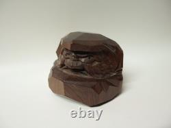 Ancient beautiful wooden sculpture of a Zen Buddhist monk, Japan, Meiji period