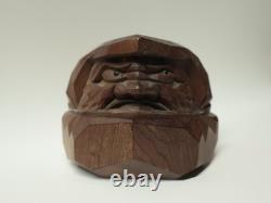 Ancient beautiful wooden sculpture of a Zen Buddhist monk, Japan, Meiji period