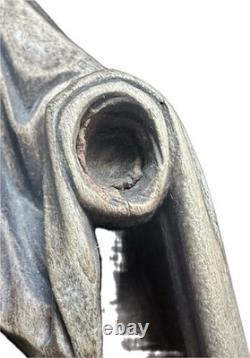 Ancient carved wooden Virgin, 16th-century folk art work