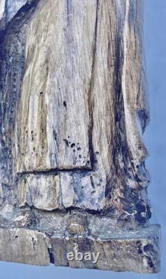 Ancient carved wooden Virgin, High-Era 17th century popular art Ancient carved wooden Virgin, High-Era 17th century popular art