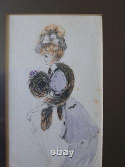 Anonymous, Elegant, Belle Époque, Drawing, Late 19th/Early 20th Century