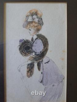 Anonymous, Elegant, Belle Époque, Drawing, Late 19th/Early 20th Century