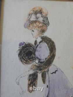 Anonymous, Elegant, Belle Époque, Drawing, Late 19th/Early 20th Century