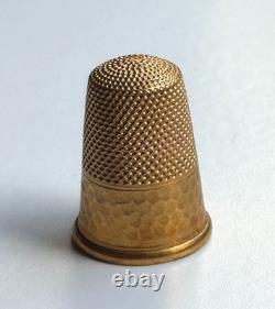 Antique 19th-Century Solid 18K Gold Thimble, Weight 4.56 g