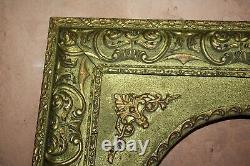 Antique Beautiful Wooden and Gilded Stucco Frame Empire Restoration Period 19th Century Louis XVI