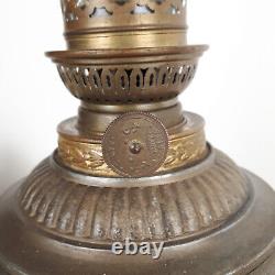 Antique Brass & Ebonite Oil Lamp Empire Style Napoleon III Era France