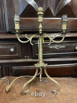 Antique Bronze Candlestick Chandelier 19th Century High Era Morocco Islamic Art