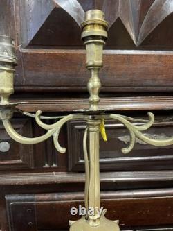 Antique Bronze Candlestick Chandelier 19th Century High Era Morocco Islamic Art