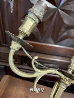 Antique Bronze Candlestick Chandelier 19th Century High Era Morocco Islamic Art