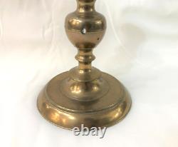 Antique Bronze Candlestick from the High Middle Ages 17th Century Louis XIII Period