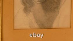 Antique Drawing of a Woman, 19th Century Pencil