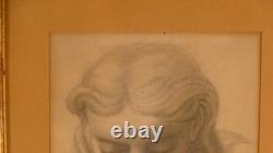 Antique Drawing of a Woman, 19th Century Pencil