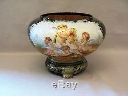 Antique Earthenware Planter Signed Edouard Gilles Nineteenth Century