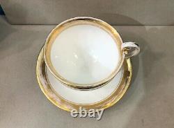 Antique Empire era porcelain chocolate cup from Paris, 19th century breakfast.