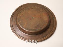 Antique Enamelled Copper Plate in Colors Middle Eastern Judaica 19th Century