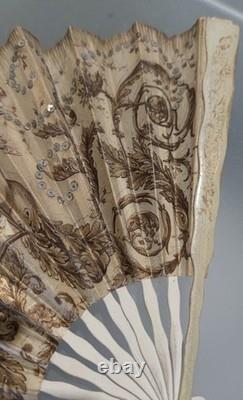 Antique Fan 19th Century Romantic Era