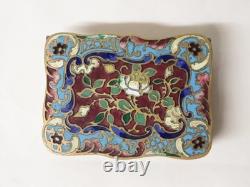 Antique Gilded and Enamelled Bronze Stamp Box from the NIII Era. 19th Century