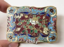 Antique Gilded and Enamelled Bronze Stamp Box from the NIII Era. 19th Century