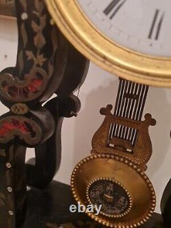 Antique Inlaid Clock from the Napoleon III Period, 19th Century