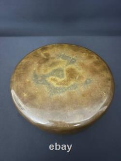 Antique Japanese bronze box with inlaid decoration, Meiji period