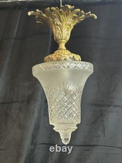 Antique Lighting Late 19th Century Ceiling Light in Bronze and Crystal Napoleon III Period