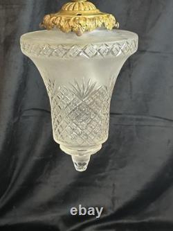 Antique Lighting Late 19th Century Ceiling Light in Bronze and Crystal Napoleon III Period