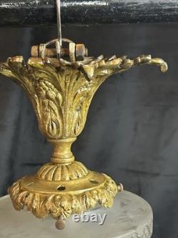 Antique Lighting Late 19th Century Ceiling Light in Bronze and Crystal Napoleon III Period