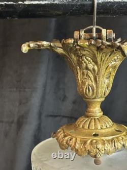 Antique Lighting Late 19th Century Ceiling Light in Bronze and Crystal Napoleon III Period