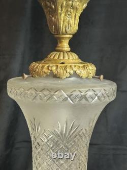 Antique Lighting Late 19th Century Ceiling Light in Bronze and Crystal Napoleon III Period